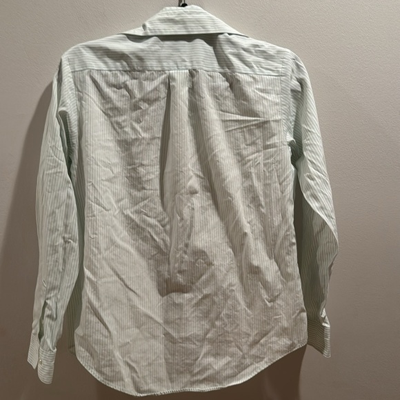 Brooks Brothers Women's green pinstriped Button up Shirt Size 4 - Picture 6 of 6